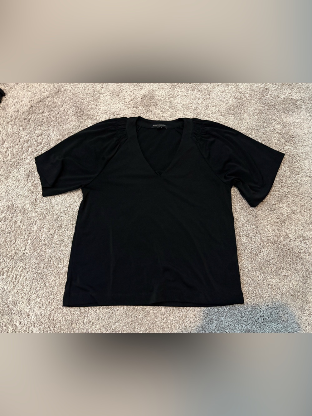 Banana Republic black v-neck blouse - medium
